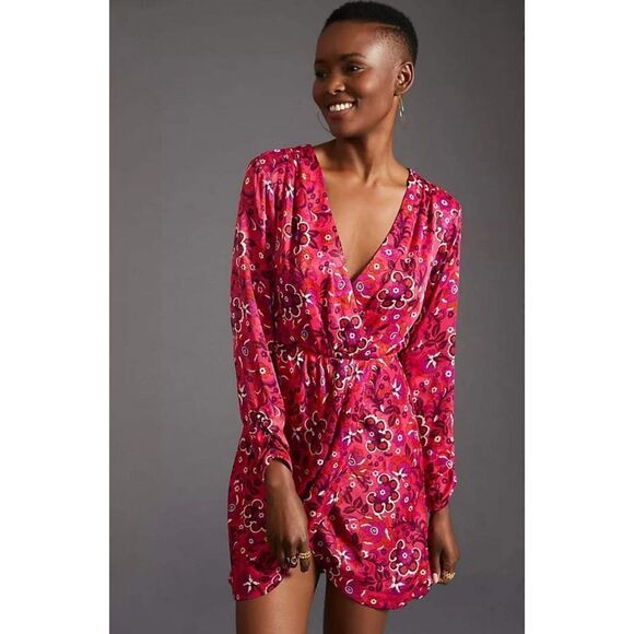 NWT Anthropologie x Maeve Wrap Mini Dress Size XXS - Picture 1 of 8